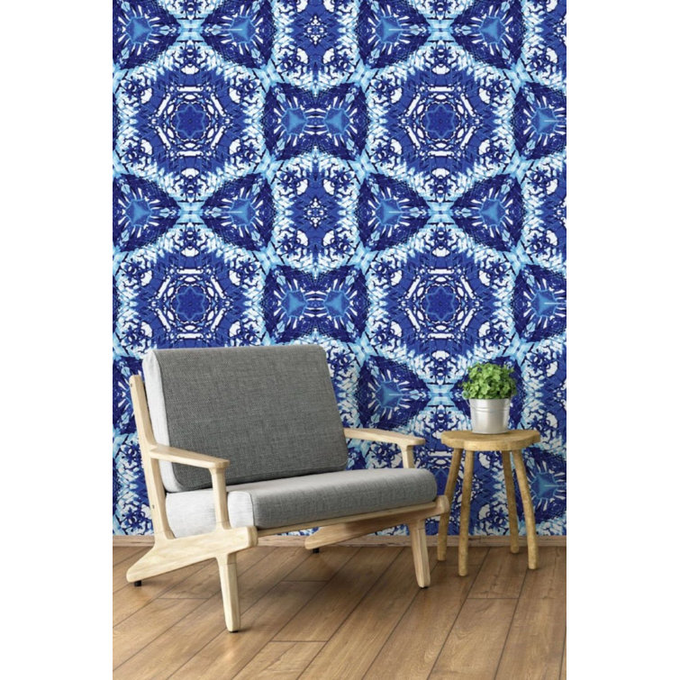 Mitchell Black Geometric Vinyl Wallpaper Roll Perigold